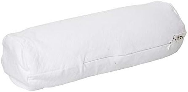 Bucky Millet Filled, Bed Pillow and Pillow Cover, White, Bolster Pillow (6.5 x 16"), Bolster Pillow