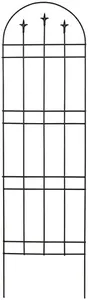Panacea 89634 Arch Trellises with Finials, Black, 72" H, Pack of 5