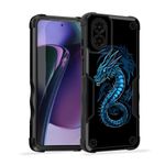 EFGWSDER for Moto G Play 4G 2024 Case,[Dual Layer][10 FT Military Grade Drop Protection] [Non-Slip] Heavy Duty Shockproof Case for Motorola Moto G Play 4G 2024 6.5",Fashion Cool Dragon Animal