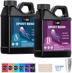 LET'S RESIN Crystal Clear Epoxy Resin, 34oz Bubble Free, Low Odor, Anti-Yellowing Casting Resin for Craft, Casting Molds, Jewelry, Art, Easy to Mix 1:1 Ratio