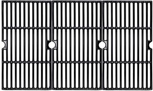 Utheer 16 7/8" x 27 15/16" Cast Iron Grill Cooking Grate for Charbroil 463420508, 463420509, 463420511, 463436213, 463436214, 463436215 463461613 463440109 Gas Grills Grates Replacement Parts, 3 pack
