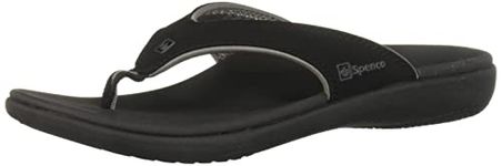 Spenco Men's Yumi Flip Flop Sandal, Carbon/Pewter, 12 Medium