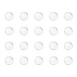 sourcing map 5mm Solid Round Clear Glass Ball Boiling Stones Soda Lime Glass Beads 200pcs