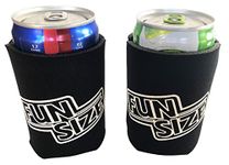 KCC Industries 8 oz. Mini Beer & Soda Slim Can Sleeves - Set of 2 Fun Size Coolies (Black)