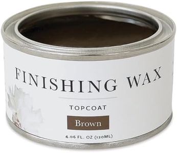 Jolie Finishing Wax - Protective topcoat Paint - Use on interior furniture, cabinets, walls, home decor and accessories - Odor-Free, Non-Hazardous - Brown - 120 ml