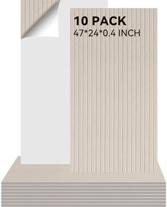 10Pack Large Acoustic Panels, 48x24x0.4 inch Sound Proof Panels for Walls, Self-Adhesive Sound Dampening Wall Panels, Noise Absorbing Decorative Wall Panels, Wall Noise Blocker for Home Studio (Camel)
