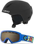 Giro Launch MIPS Combo Pack Snow Ski Helmet w/Matching Goggles Matte Black/Wild Boyz SM (52-55.5cm)