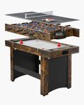 VEVOR 3-in-1 Combo Game Table Set, 54" Air Hockey Table, Multi Combination Table with Air Hockey, Ping Pong, Foosball, Pushers & Pucks, Air Powered Arcade Hockey Table for Family Game Room Office