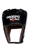 Prospo Headgear Competition (Unisex), Full Vision Headgear, Headgear for Men Boxing, Protective Head Guard (Black)