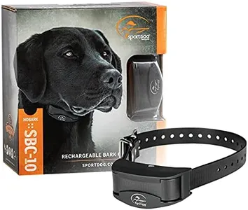 SportDOG Brand NoBark 10 Collar - Rechargeable, Programmable Bark Collar - Waterproof & Submersible, Black