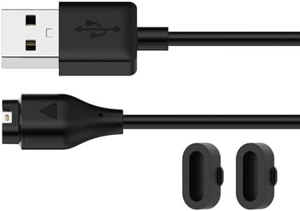QHBAMD Compatible with Garmin Approach S60/S62/X10 Charger Cable,Replacement Charging Cable USB A 3.3ft/1M,Silicone Charger Port Protector Anti Dust Plug