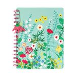 DOODLE Hard Bound Spiral Notebook Diary with Bookmark Dangler and Sticker Pages I B5 I Undated I 160 Ruled Pages I 80 GSM (Floral Pop)