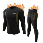 romision Long Johns Thermal Underwear for Men Fleece Lined Base Layer Set Top and Bottom for Cold Weather XS-4XL