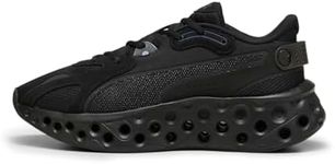 PUMA Men's Softride Frequence Sneaker, Black-Flat Dark Gray, 12