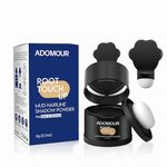 Adomour Mud Hairline Shadow Powder for Men and Women| Root touch up Powder| Sweat Resistant and Stain Proof 48 hour formula | Instantly Conceals Hair Loss, Bald Patch and Grey Hair 6g (Black)