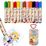 FunBlast Colour Pens - Washable Water Colour Pens, Colouring Kit Art Markers Colour Sketch Pens Set for Kids, Artists Sketching Drawing Materials, Cute Art Supplies (12 Pieces)