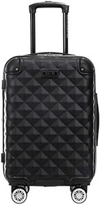 Kenneth Cole REACTION Diamond Tower Luggage Collection Lightweight Hardside Expandable 8-Wheel, Black, 2-Piece Set (20" & 28"), Kenneth Cole Reaction Diamond Tower Luggage Collection Lightweight Hardside Expandable 8-wheel