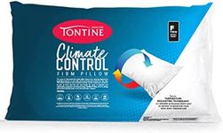 Tontine Climate Control Firm Support Sleeping Pillow Cushion w/Cotton Cover WHT