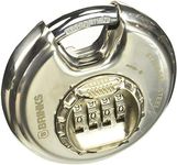 BRINKS – Heavy Duty Combination Padlock – 80mm Chrome Plated Lock with Hardened Steel Shackle – Resettable Security Lock for Storage Lockers, Toolboxes, Outdoor & Indoor Sheds, and More