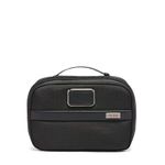 TUMI Alpha Split Travel Kit - Compact Toiletry Bag for Men & Women - Features Removable Leather Handle & 3 Zip Pockets - Black