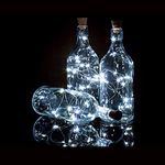 Bottle Lights 12 Pack 20 LEDs Cork Lights for Wine Bottles Battery (Included) Powered Fairy Mini String Lights for DIY Jar Lighting Indoor Bedroom Party Wedding Christmas Halloween Decor (Cool White)