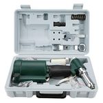 Air Hydraulic Pop Rivet Gun Set for Heavy Work Professional Power Pneumatic Riveter Kit Compressed 3/16" 5/32" 1/8" 3/32" Equipped with 5 Replaceable Nosepieces in Assortment Box