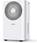 10L/Day Dehumidifiers for Home,Compressor Dehumidifier for Home with 2.5L Watertank for Condensation, Dehumidifiers with Digital Display, 24H Timer, Child Lock, Auto Defrost, Drainage Hose Included