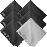 MagicFiber Microfibre Cleaning Cloths - For All LCD Screens, Tablets, Lenses and Other Delicate Surfaces (5 Black and 1 Grey, 6 x 7 Inch)