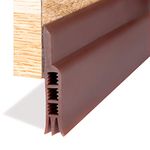 MAGZO Door Weather Stripping Bottom, 2 Inch Width X 47 Inch Length Door Draft Stopper Door Sound Blocker Weather Stripping for Doors(Brown)