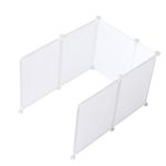 MEEXPAWS Extra Large Cat Litter Box Enclosure Splash Guard L27×W20×H17 in| Easy Clean (White)