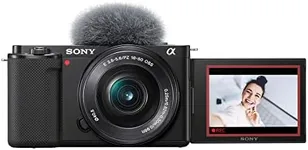 Sony Alpha ZV-E10 - APS-C Interchangeable Lens Mirrorless Vlog Camera Kit - Black