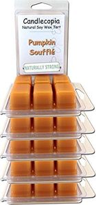 Candlecopia Pumpkin Soufflé Strongly Scented Hand Poured Vegan Wax Melts, 36 Scented Wax Cubes, 19.2 Ounces in 6 x 6-Packs