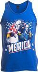 Ann Arbor T-shirt Co. Men's Merica Epic USA Patriotic American Party Tank Top, Royal Blue, XXL