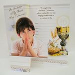 Pack 12 Boys First Holy Communion Invitations / Invites Gold Print