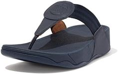 Fitflop Womens Walkstar Toe-post Wedge Sandal, Midnight Navy, 6 UK