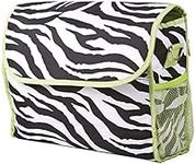 Ever Moda Green Zebra Diaper Bag With Change Pad