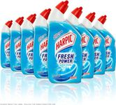 Harpic Fresh Power Liquid Toilet Cleaner 700mL, Marine Splash (Pack of 8)