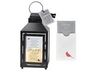 Celebration of Life Memorial Lantern with Flickering LED Candle-Thoughtful Bereavement Gift /Sympathy Gift for Loss of Mom/Dad/Loved One (Black)