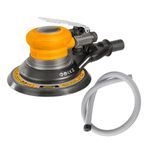 INGCO 6 Inch Pneumatic Sander 10500RPM, 6.3Bar, With Dust Collection System, Air Polishing Machine Polisher Tool for Home & Garden