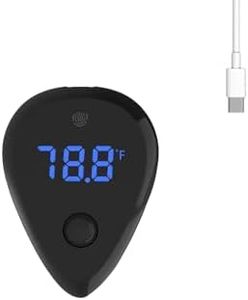 Carefree Fish Aquarium Rechargeable Thermometer Cordless Human Sensor Switch Fish Tank Thermometer Overtemperature Sound Alarm ±1℉（Power Adapter and Charging Cable not Included）