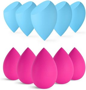 Makeup Sponge Blender, Ondaring 10Pcs Beauty Sponges with Multi-Color & Shaped, Non Latex, Soft, Foundation Makeup Blender for Liquid, Creams, and Powders