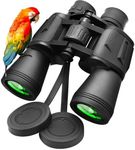 FoliumpX 20x50 Binoculars for Adults, High Power Compact Waterproof Binoculars Telescope with Low Light Night Vision for Hunting Bird Watching Travel Football Games with Carrying Case and Strap