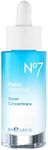 No7 HydraLuminous Water Concentrate - Hyaluronic Acid Serum with Vitamin C + Vitamin E - Pure Hyaluronic Acid Dry Skin Hydrating Serum - Facial Skin Care Products for All Skin Types (30ml)