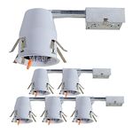 AH Lighting 4 Inch LED Dedicated IC Recessed Housing for Remodel Applications - Air Tight Construction, Junction Box - cUL Listed - California Title 24 Compliant - 6-Pack