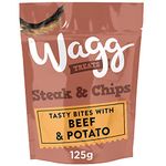 Wagg Steak & Chips Tasty Bites Beef & Potato Dog Treats 125g (Pack of 7) - Oven Baked