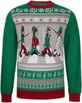 The Ugly Sweater Co. Ugly Christmas Sweater for Holiday Fun Tacky Unisex Design, Perfect Snug Fit Breathable Crewneck (Emerald, Large)