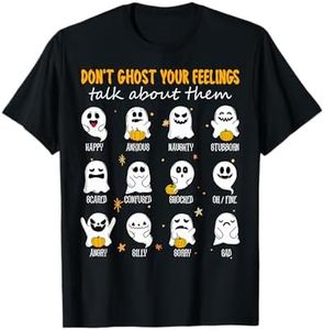 Halloween School Counselor Don't Ghost Your Feeling Teacher T-Shirt