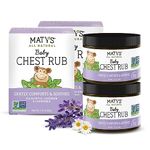 Matys Baby Chest Rub, Soothing Congestion Relief for Babies 3 Months Old & Up, Comforting Eucalyptus, Lavender, & Chamomile for Sleep, Non-GMO, Petroleum Free, Menthol Free, 2 Pack, 1.5 oz each jar