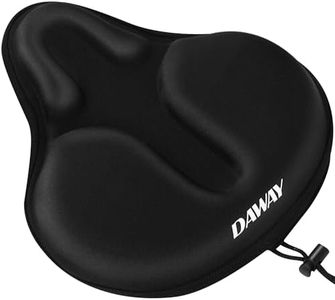 DAWAY C9 Extra Large Comfortable Exercise Bike Seat Cover - Wide Soft Foam & Gel Padded Bicycle Saddle Cushion for Women Men Seniors, Fit for Peloton, Stationary, Cruiser Bikes, Indoor Outdoor Cycling