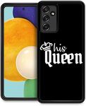 CARLOCA Compatible with Samsung Galaxy A13 5G Case,Couple His Queen Pattern Design for Girl Boy Shockproof Anti-Scratch Case for Samsung Galaxy A13 5G